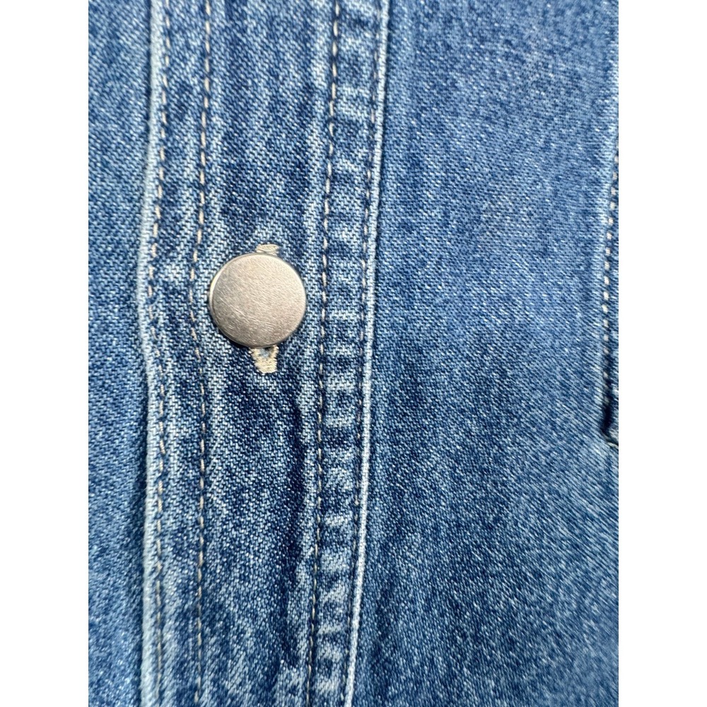 Neiman Marcus Exclusive Mens XXL Denim Button Down Shirt Blue Cotton Long Sleeve - Picture 6 of 11